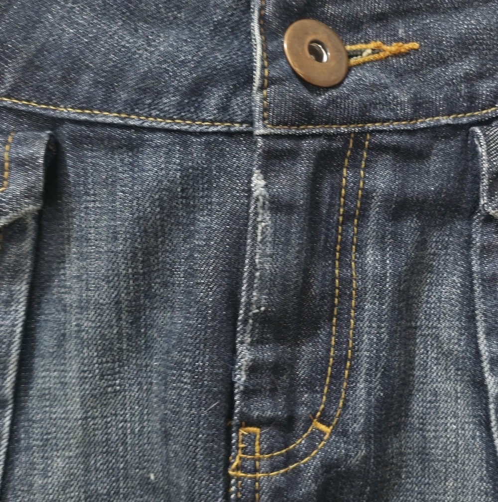 Tristan & Iseut Cargo Denim Skirt Low Rise Dark Blue Y2K Skirt US4 - Picture 7 of 11